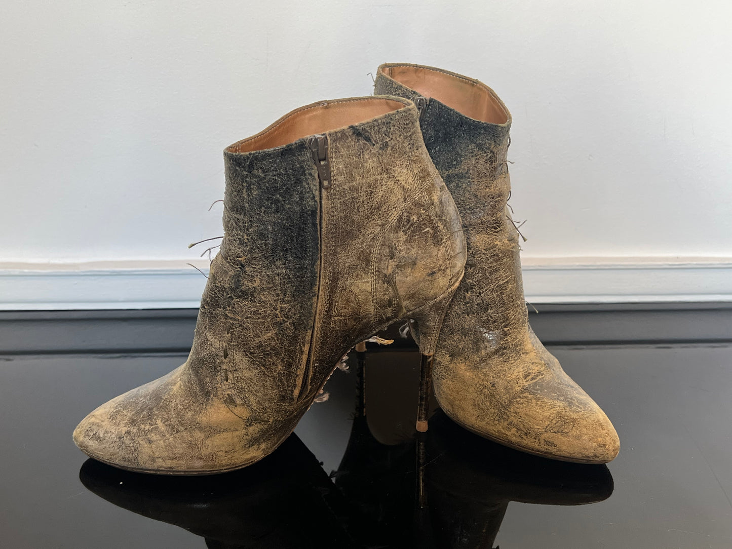 Maison Margiela Kaki Leather Boots