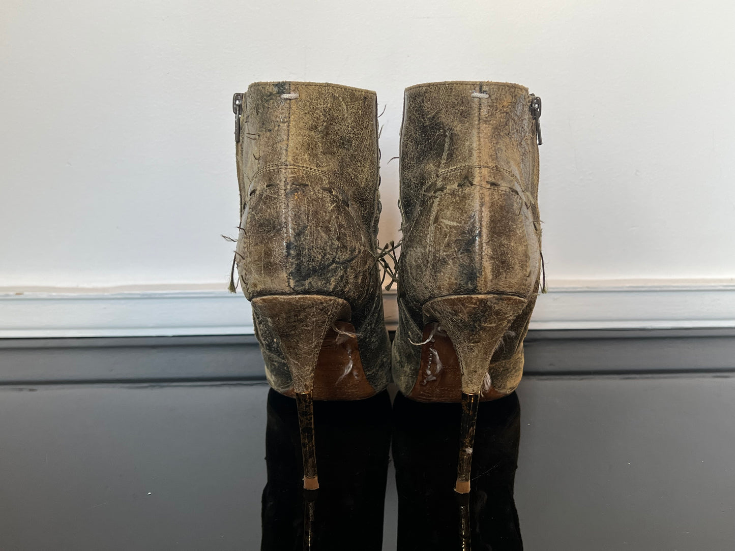 Maison Margiela Kaki Leather Boots